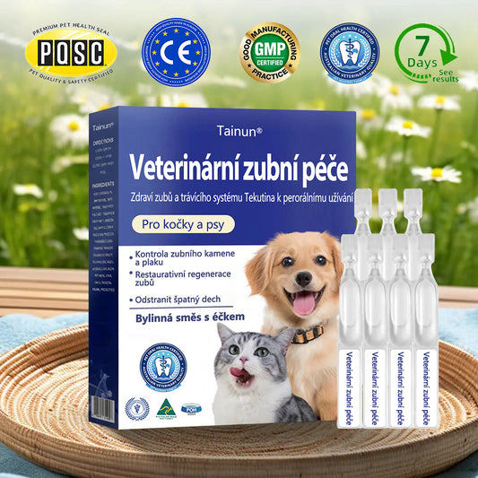 [🇨🇿 Oficiální obchod] 𝐓𝐚𝐢𝐧𝐮𝐧® Orální tekutina pro podporu zdraví zubů a trávení u zvířat – svěží dech, odstranění zubního kamene a podpora regenerace dásní a stabilizace zubů (pro kočky a psy) – dnes 70 % SLEVA! 🐶🐱