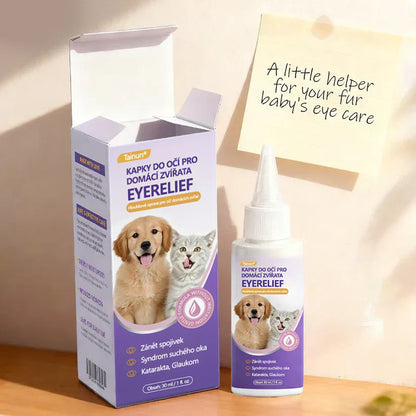 👩‍⚕️ Tainun® EyeRelief oční kapky pro mazlíčky ✅ Schváleno v CE | Rychlá úleva při zánětu spojivek, suchých očích, šedém zákalu a keratitidě 🐶🐱