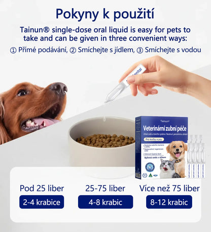 [🇨🇿 Oficiální obchod] 𝐓𝐚𝐢𝐧𝐮𝐧® Orální tekutina pro podporu zdraví zubů a trávení u zvířat – svěží dech, odstranění zubního kamene a podpora regenerace dásní a stabilizace zubů (pro kočky a psy) – Dnes 70 % SLEVA! 🐶🐱🎁