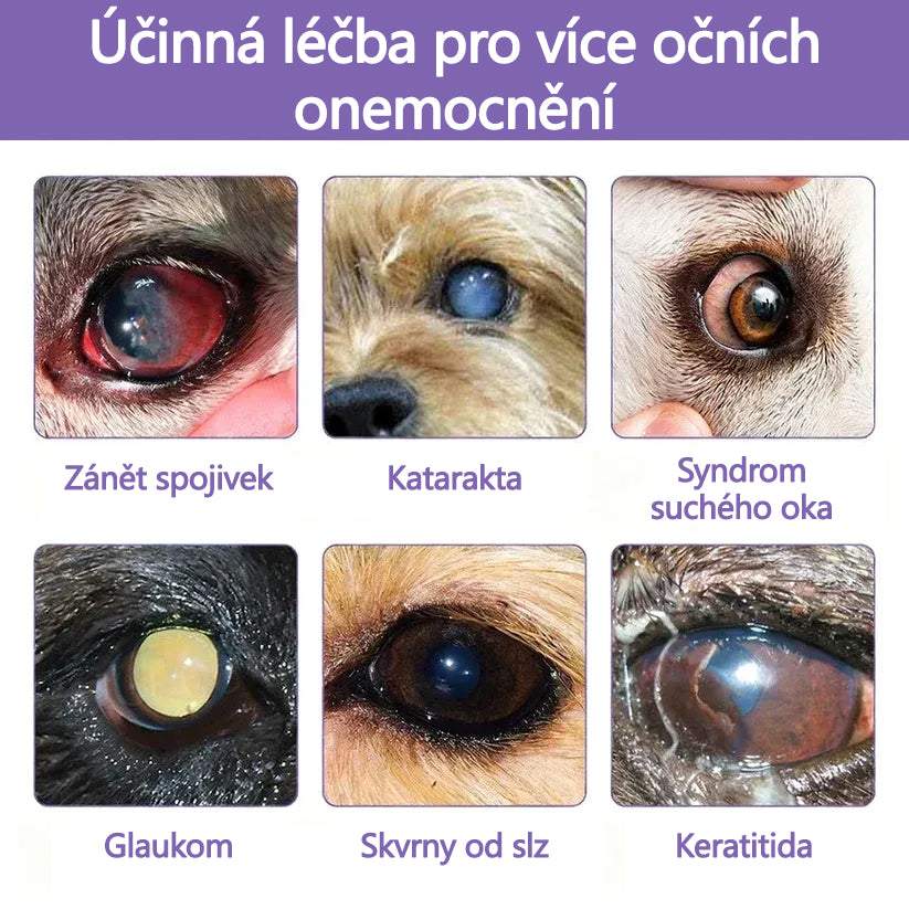 👀 Tainun® EyeRelief oční kapky pro mazlíčky ✅ Schváleno v CE | Rychlá úleva při zánětu spojivek, suchých očích, šedém zákalu a keratitidě 🐶🐱